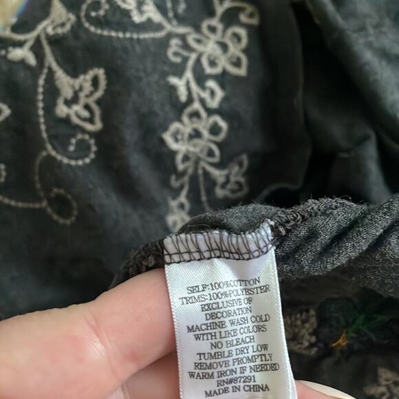 JOHNNY WAS Twist Front Embroidered Butterfly Dress - Picture 15 of 15